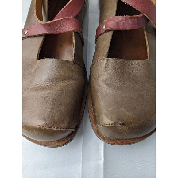 Cydwoq Vintage Leather Brown Strappy Handmade Mary Jane Shoes Size 36 EU 6 US Ma - Picture 5 of 8